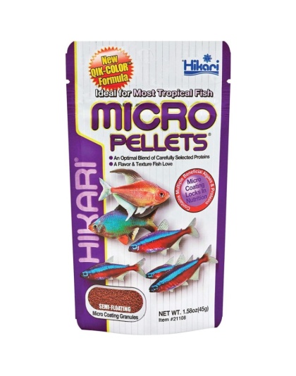 Hikari Micro Pellets for Tetras, Barbs & Small Fish - 1.58 oz