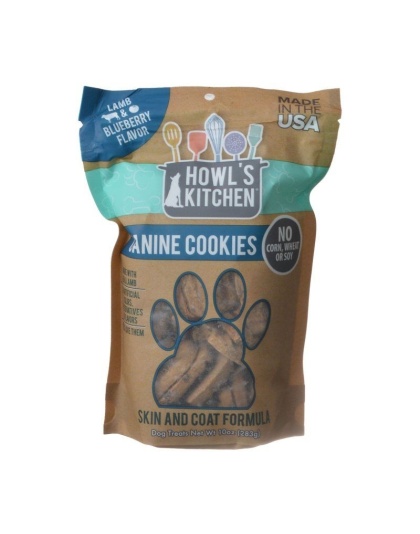 Howl's Kitchen Canine Cookies Skin & Coat Formula - Lamb & Blueberry Flavor - 10 oz