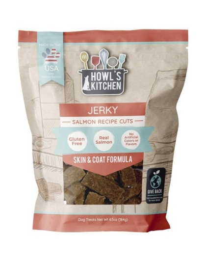Howls Kitchen Salmon Jerky Cuts Skin and Coat Formula - 6.5 oz