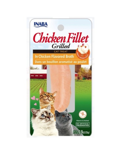 Inaba Chicken Fillet Grilled Cat Treat in Chicken Flavored Broth - 0.9 oz