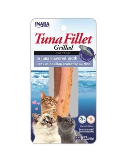 Inaba Tuna Fillet Grilled Cat Treat in Tuna Flavored Broth - 0.52 oz