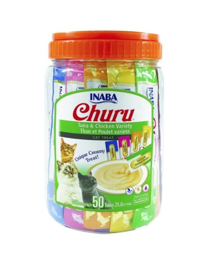 Inaba Churu Tuna and Chicken Variety Creamy Cat Treat - 50 count