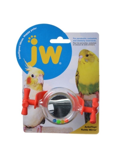 JW Insight Rattle Mirror Bird Toy - Rattle Mirror Bird Toy