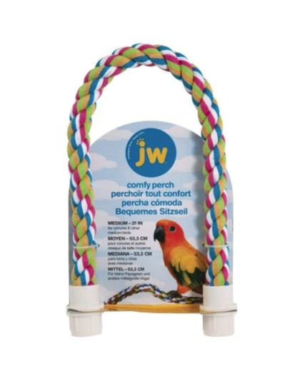 JW Pet Flexible Multi-Color Comfy Rope Perch 21in. - Medium 1 count