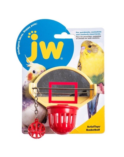 JW Insight Basketball - Bird Toy - Basketball Bird Toy - 7in. Long x 5.25in. Wide