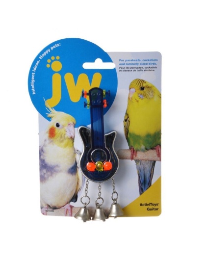 JW Insight Guitar - Bird Toy - Guitar Bird Toy - 4in. Long x 3in. Wide