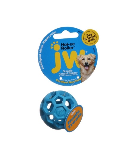 JW Pet Hol-ee Roller Rubber Dog Toy - Assorted - Mini (2" Diameter - 1 Toy)