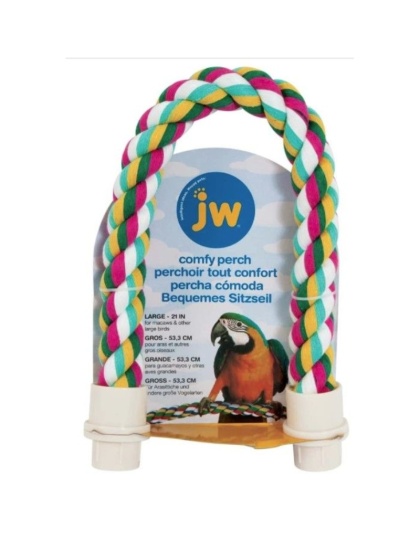 JW Pet Flexible Multi-Color Comfy Rope Perch 21in. - Large 1 count