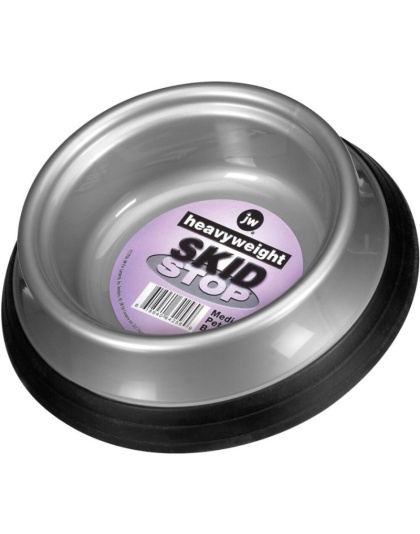 JW Pet Heavyweight Skid Stop Bowl - Medium - 8" Wide x 2" High