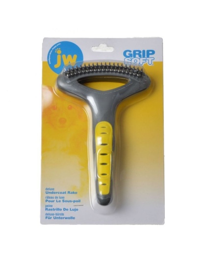 JW Gripsoft Double Row Undercoat Rake - Undercoat Rake