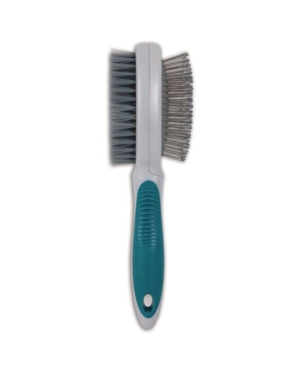 JW Pet Furbuster 2-In-1 Pin and Bristle Brush for Dogs - 1 count