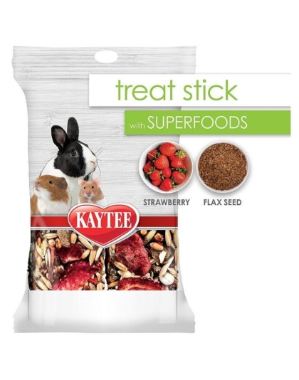 Kaytee Superfoods Small Animal Treat Stick - Strawberry & Flax - 5.5 oz