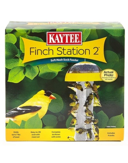 Kaytee Finch Station 2 Sock Feeder - 9-1/8in. Diameter x 21in. Tall