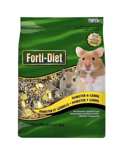 Kaytee Hamster And Gerbil Food Fortified With Vitamins And Minerals For A Daily Diet  - 3 lbs