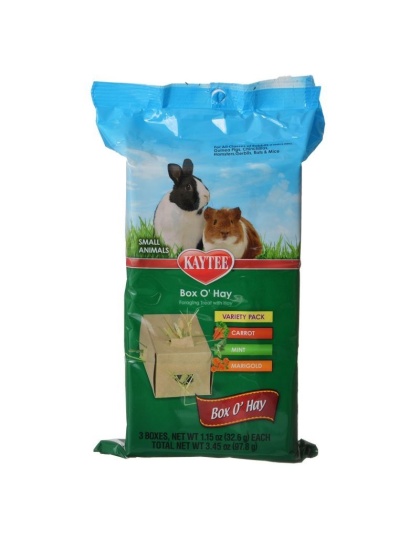 Kaytee Box 'O Hay Variety Pack - Carrot, Mint & Marigold - 3.4 oz