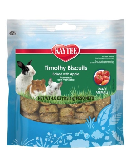 Kaytee Timothy Biscuit Treat Baked with Apple For Dental Health Support  - 4 oz