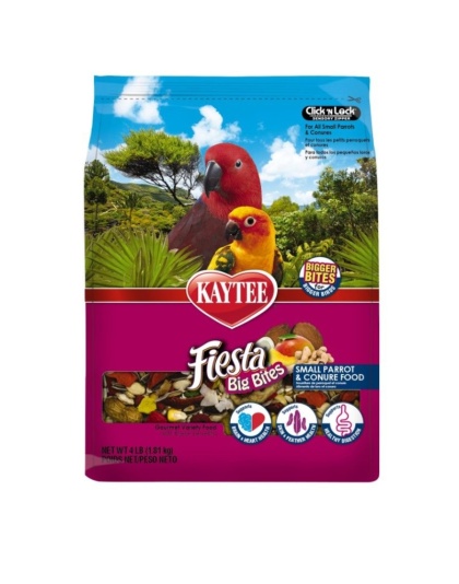 Kaytee Fiesta Small Parrot & Conure Gourmet Big Bites Diet - 4 lbs