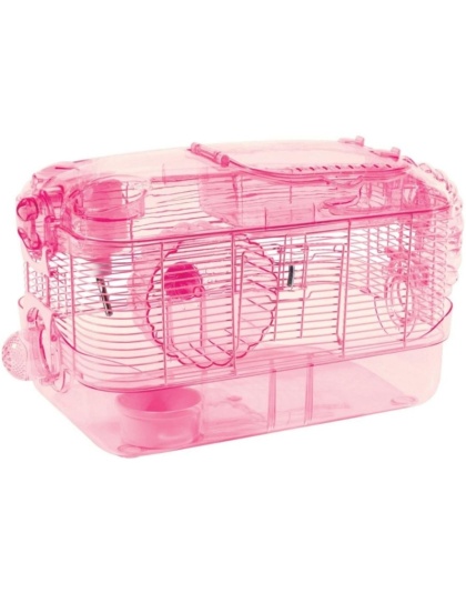 Kaytee CritterTrail One Level Habitat - Pink - 16"L x 10.5"W x 11"H