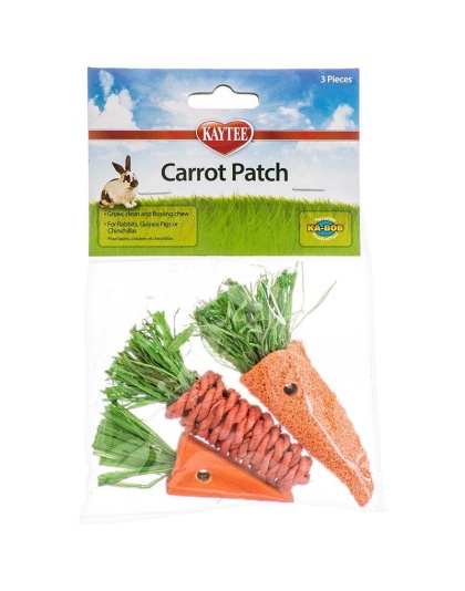 Kaytee Carrot Patch Chew Toys - 3 Pack - (3"-4" Long)