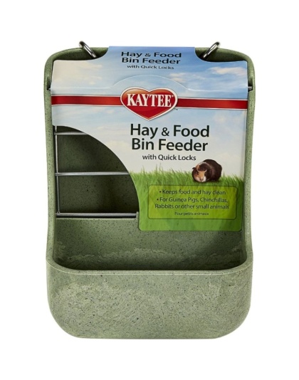 Kaytee Hay & Food Bin with Quick Locks Small Animal Feeder - 1 count
