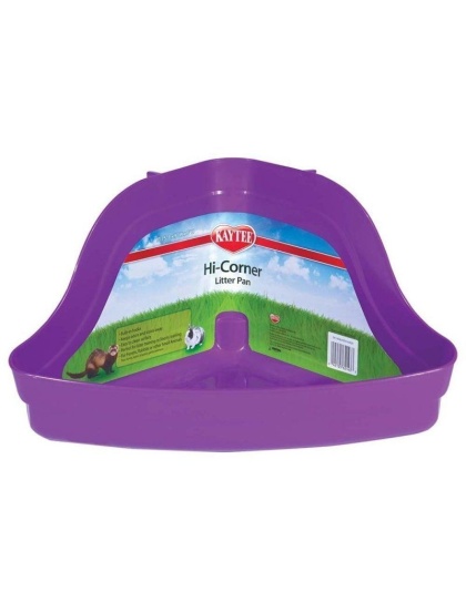 Kaytee Hi Corner Litter Pan - Medium (13.75"L x 10"W x 6.5"H)