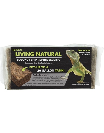 Komodo Living Natural Coconut Chip Reptile Bedding Brick - 1 count