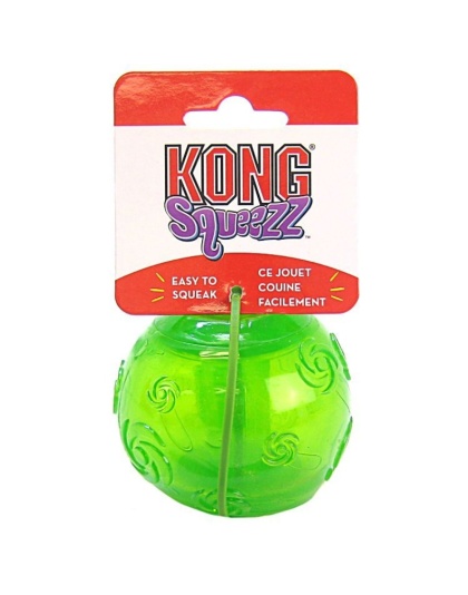 KONG Squeezz Ball Dog Toy - Assorted - Large (3" Diameter)