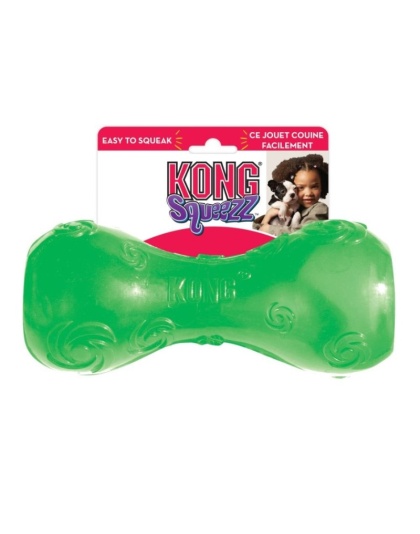 KONG Squeezz Dumbell Dog Toy - Large - (Assorted Colors)