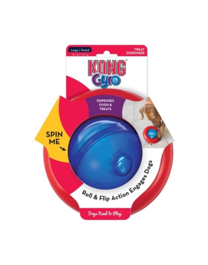 KONG Gyro Dog Toy - Large - 6.8" Diameter - (Assorted Colors)