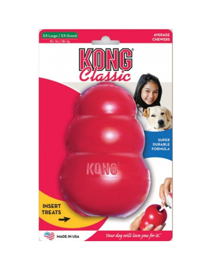 KONG Classic Dog Toy - Red - XX-Large - Dogs over 85 lbs (6" Tall x 1.5" Diameter)
