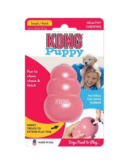 KONG Puppy KONG - Small (4.25"L x 1.62"W x 6.5"H)