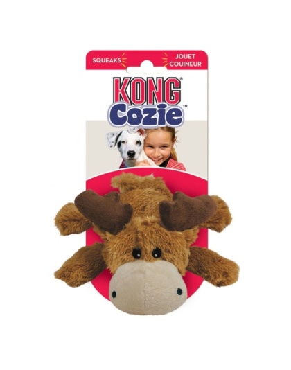 KONG Cozie Plush Toy - Marvin the Moose - Medium - Marvin The Moose