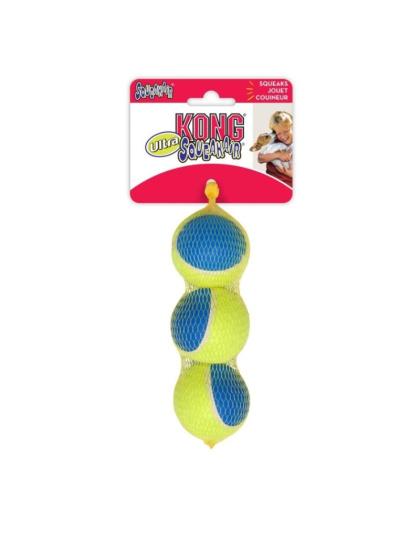 KONG Ultra Squeakair Ball Dog Toy - Medium - 3 Pack - (2.5" Diameter)