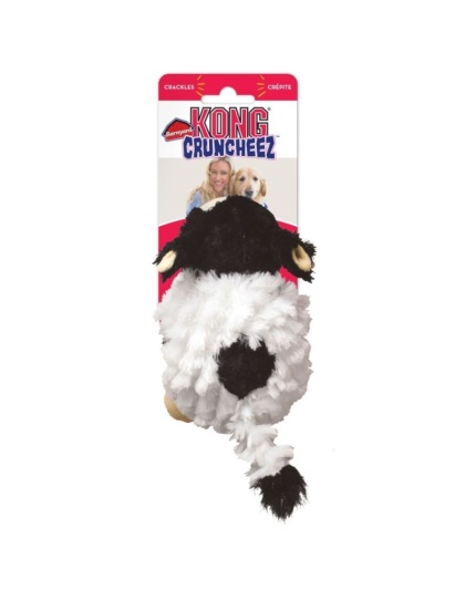 KONG Barnyard Cruncheez Plush Cow Dog Toy - Large (8.3" Long)