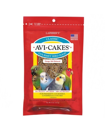 Lafeber Classic Avi-Cakes Gourmet Parakeet, Cockatiel & Conure Food - 8 oz
