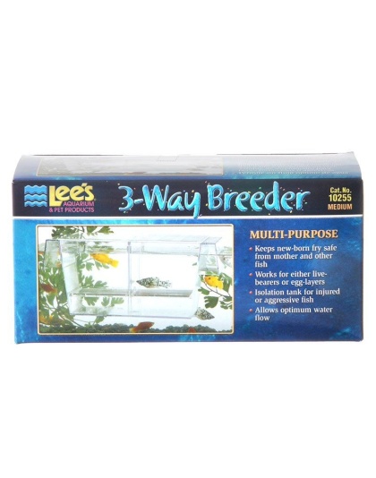 Lees 3-Way Breeding Tank - 6.75"L x 3"W x 3"H