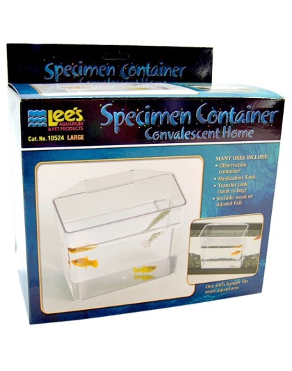 Lees Specimen Container Convalescent Home - Large - 7"L x 3.25"W x 6"H