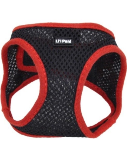 Li'L Pals Black Harness with Red Lining - X-Small (Neck:6-8")