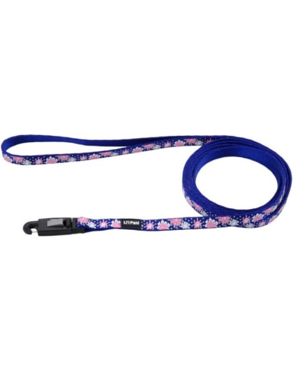 Li'L Pals Reflective Leash - Flowers with Dots - 6'L x 3/8"W