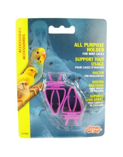 Living World All Purpose Holder for Bird Cages - Plastic - All Purpose Holder
