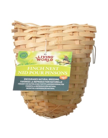 Living World Bamboo Finch Nest - Large (6in. Long x 5in. Wide)