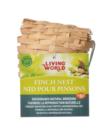 Living World Bamboo Finch Nest - Small (3-7/8in. Long x 3-7/8in. Wide)