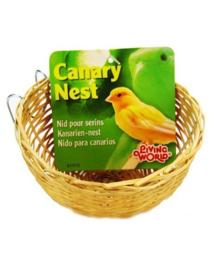 Living World Wicker Canary Nest - 4in. Long x 2in. Wide