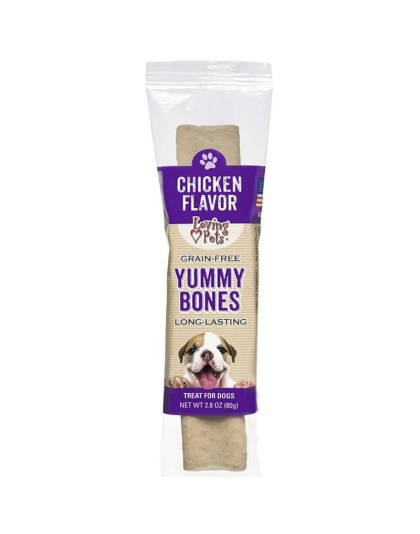Loving Pets Grain Free Yummy Bones Chicken Flavor Filled Chew - 1 count