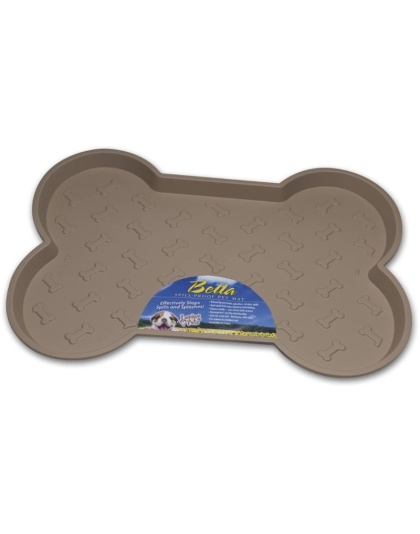 Loving Pets Bella Spill-Proof Dog Mat - Tan - Large (21.25"L x 17.5"W)