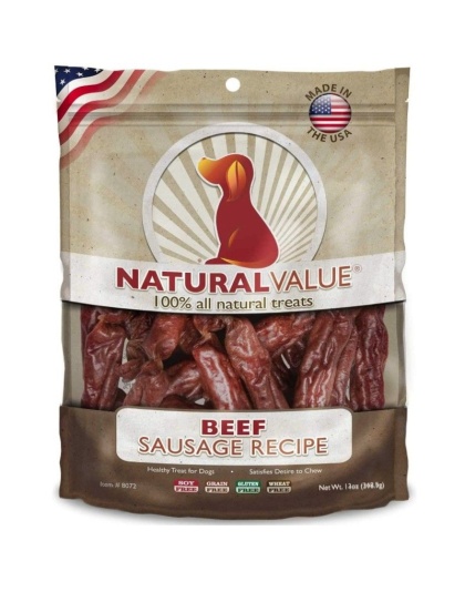 Loving Pets Natural Value Beef Sausages - 14 oz