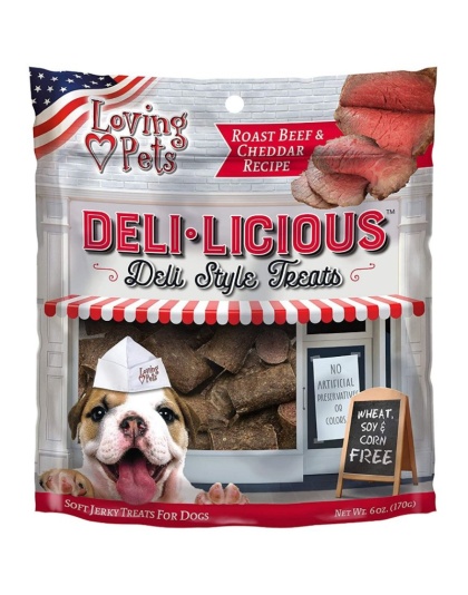 Loving Pets Deli-Licious Deli Style Treats Roast Beef and Cheddar Recipe - 6 oz