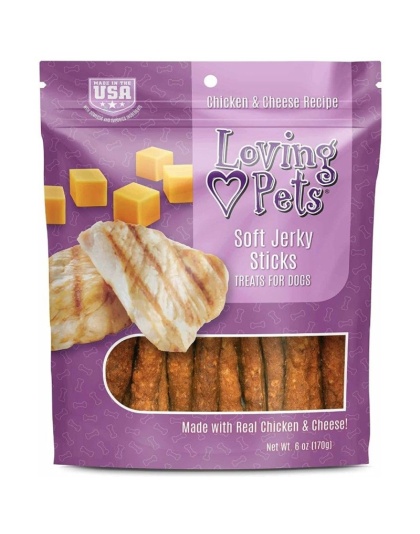 Loving Pets Soft Jerky Sticks Cheese Flavor - 6 oz