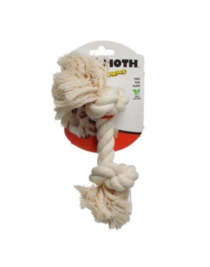 Flossy Chews Rope Bone - White - Small (9" Long)