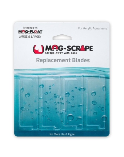 Mag Float Replacement Blades for Large & Large+ Acrylic Cleaners - 4 count